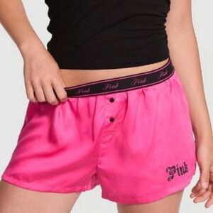 NWT Victorias Secret PINK Silky Sleep Shorts Size XL